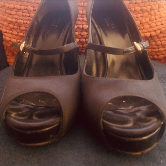 Gucci Satin Raso Seta Dress Heels - Picture 3 of 6